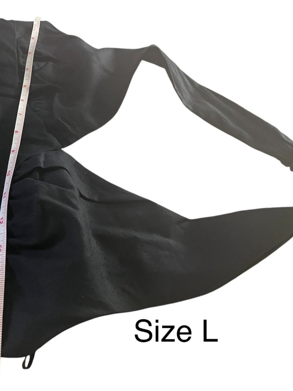 Zara Black Draped Linen Midi Dress Halter V‑Neck Ruched Side Slit Large Summer - Picture 10 of 11